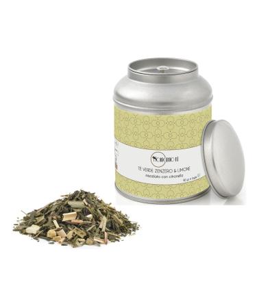 NOVECENTO TE' Novecento T | Green Tea with Ginger and Lemon | Green Tea Leaves with Ginger Lemon and Lemongrass - 90g | Digestive blend of spices with fruit and tea