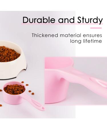 Food Grade Melamine Scoop Set - 1 Cup and 1/2 Cup Pink Scoops for Pet Food, Flour, Candy - Plastic Dry Measuring Cup for Canisters and Freezer - Buy Online on GoSupps.com