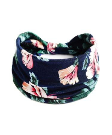 6-Piece Boho Flower Leopard Knot Hair Bands for Women | Elastic Wide Yoga & Running Head Wraps - Multi-Colored - Buy Online on GoSupps.com