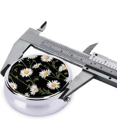 Shop Daisy Round Pill Box - 3 Compartment Portable Travel Medicine Organizer for Vitamins & Tablets - Buy Online on GoSupps.com