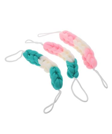 Healeved 3pcs Long Bath Pouf Shower Gel for Men Mens Body Lotion Mens Ties Shower Loofah Back Scrubber for Shower for Men Shower Mesh Sponge Braided Loofah Sponge Soft Man Bath 1 Count (Pack of 1)