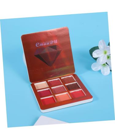 FOMIYES 9 Makeup Cosmetic Highlighter Pearlescent Glitter Diamond Eye Metallic Eyeshadow Colors Shadow 1 count (Pack of 1) Red - Buy Online on GoSupps.com