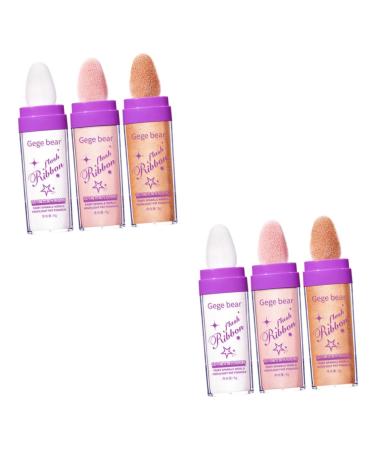 FOMIYES 6 Pcs Highlight Pat Powder Body Highlighter Fairy Highlight Patting Glitter for Arm Make up Cosmetic 1 count (Pack of 1) Assorted Colorx2pcs