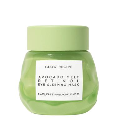 Glow Recipe Avocado Melt Retinol Eye Sleeping Mask - Overnight De-Puff Eye Cream with Antioxidants Niacinamide + Coffeeberry - Creamy, Hydrating Anti-Aging Under Eye Mask (15ml / 0.5 oz)