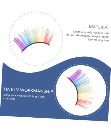 FRCOLOR 3 Pairs Shining Fake Eyelashes Halloween Eyelashes Extension Fake Lashes False Eyelashes Halloween Eyelashes Long Pink Eyelashes Colorful Halloween Eyelashes False Lashes Manual - Buy Online on GoSupps.com