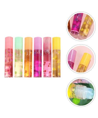 Uonlytech 6 Pcs Fruit Lip Balm Set | Lip Gloss Lipstick & Roller Oil | Natural Fruit Essence for Glossy Lips - Buy Online on GoSupps.com