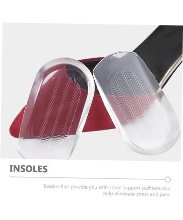 FRCOLOR Heel Pads for Plantar Fasciitis - Comfort Gel Inserts for Men & Women - 2 Pairs Transparent Sneaker Cushions 12x6.5cm - Buy Online on GoSupps.com