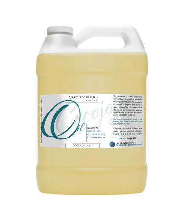 Dr Joe Lab Cucumber Seed Oil - 100% Pure Unrefined Cold Pressed Undiluted Non-GMO Virgin Carrier Oil for Skin Hair Nails Body Face Beard - 1 Gallon - Nourishing Hydrating Moisturizing Bulk