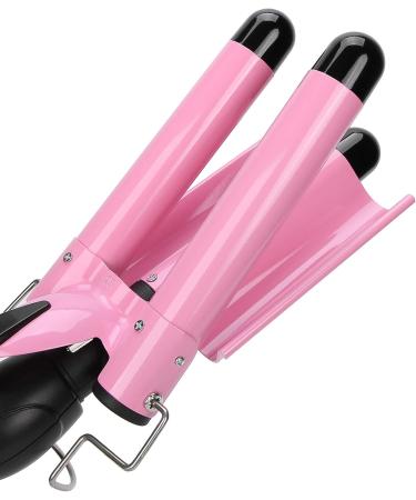3 Barrel Hair Curling Iron Temperature Adjustable 25mm Hair Waver Curling Wand Fast Heating Hair Crimper Curling Wand for Curly Styling (-US) Pink-us - Buy Online on GoSupps.com