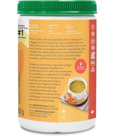 Organika Bone Broth Chicken with Turmeric & Black Pepper 300g - Premium Nutrient-Rich Blend - Buy Online on GoSupps.com