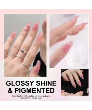 DouborQ Pink Nude Nail Polish Long-lasting Jelly Nail Art Varnish (45) Pink Nude-45 - Buy Online on GoSupps.com
