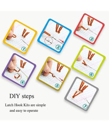 20x20 Inch DIY Hook Rug Kit - Flowers Kids Room Carpet - Buy Online on GoSupps.com