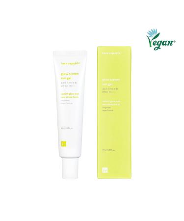 Face Republic Glow Screen Sun Gel 40mL SPF50+ PA++++ Vegan Certified | Reef Safe Radiant Glow Non-sticky - Buy Online on GoSupps.com