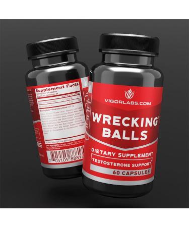 Buy WRECKING BALLS - 60 Capsules for Enhanced Male Vitality & Stamina | Supports Natural Hormone Production | Made in the USA - Buy Online on GoSupps.com