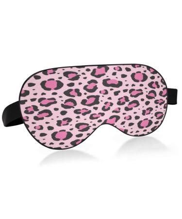 Sleep Mask Light Blocking Leopard Dots Print Eye Mask for Sleeping with Adjustable Strap Soft Lightweight Eye Cover Blindfold for Men Women Work Travel Naps