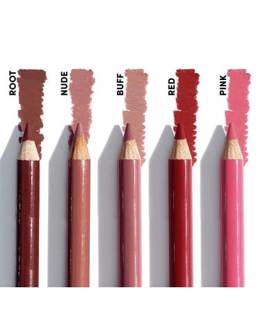FITGLOW Beauty Natural Vegan Lip Liner Pencil with Blending Brush | Clean Beauty for Women - International Shipping - Buy Online on GoSupps.com
