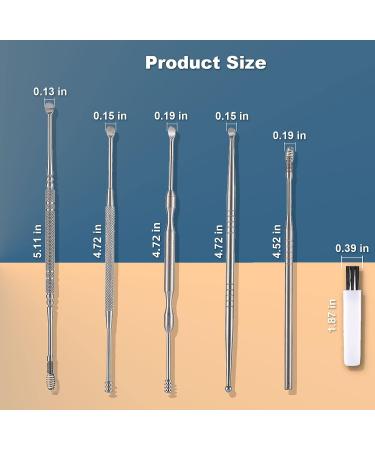 JiMing Ear Wax Removal Kit - 6-in-1 Stainless Steel Tools for Efficient Ear Cleaning and Relaxing Massage with Storage Box - Buy Online on GoSupps.com