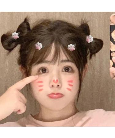 xbiez Chic Hair Clip Mini Cat Paw Shape Hairpin for Ponytail Bangs Dopamine Look Style Hairpins for Teenagers Children 1 pair - Buy Online on GoSupps.com