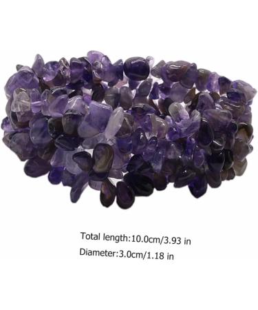 TEHAUX Womens Bracelet 2pcs Chunky Chakra Bracelet Irregular Bracelet Crystal Beads Layer Crystal Bracelet Layer Gemstone Crystals Bracelet Women Gemstone Bracelet To Heal Purple Rope - Buy Online on GoSupps.com