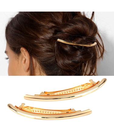 CanB Vintage Golden Alloy Hair Clip Minimalist Hair Barrette Hair Pin Hair Accessories for Women and Girls (Gold)