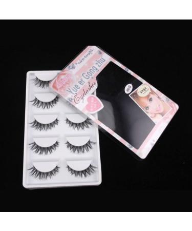 Premium 5 Pairs Fake Eyelashes Natural Handmade Eyelashes Cotton Infarct Cross Long Thick 3D Faux Eyelashes - Buy Online on GoSupps.com