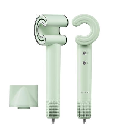 Blex C1 Hair Dryer - 5-Min Quick Drying 110 000 RPM High-Speed Brushless Motor Plasma Tech Blow Dryer Smart Temp Control Tech with 100 Times/Second Heat Detector No Heat Damage - Mint Green