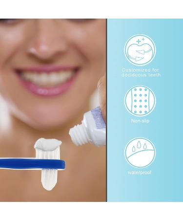 SUPVOX 4pcs Denture Brush Dual Heads Cleaning Tool - White + Blue | Denture Care Brush - Buy Online on GoSupps.com