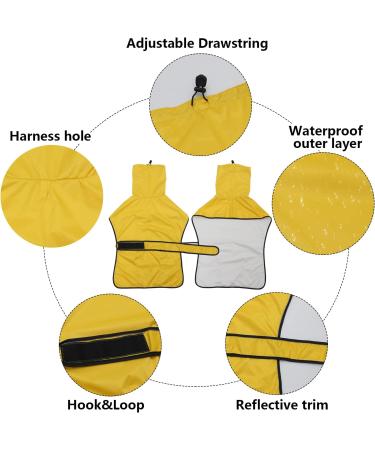 Buy Geyecete Greyhound Light Dog Jacket - Waterproof Adjustable & Reflective Coat for Greyhounds & Whippets - XXL Yellow (71-74cm) - Buy Online on GoSupps.com