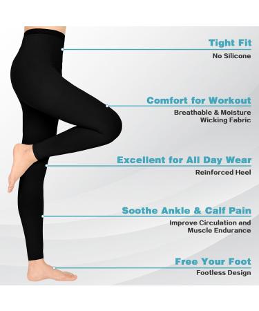 Buy KTINNEAD 20-30 mmHg Compression Pantyhose - Footless Medical Stockings for Women | Opaque Tights for Swelling Varicose Veins Edema - Perfect for Pregnancy & Professionals - Buy Online on GoSupps.com