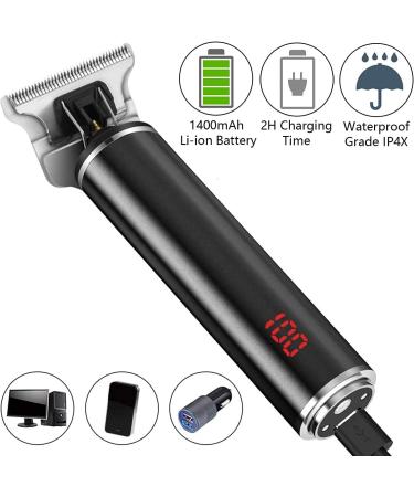 Powerful Rechargeable Hair Clippers with LCD Display for Men | Electric Beard Trimmer & Hair Clipper - Perfect for Finishing & Outlining (Red - Buy Online on GoSupps.com