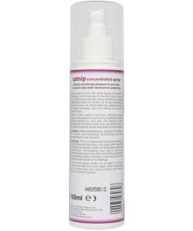 2 PACK JOHNSONS CATNIP CONCENTRATED SPRAY CAT KITTEN PLEASURE PLAY TOYS 150ML - Buy Online on GoSupps.com