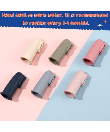 12-Piece Silicone Baby Finger Toothbrush Set for Newborns - Soft Oral Care for Infants and Toddlers | Teething Care | BPA-Free | 6 Colors - Buy Online on GoSupps.com