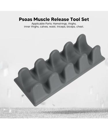 Portable Psoas Muscle Release Tool - Relax & Reduce Tension for Thighs & Calves - Multifunctional Deep Tissue Massager (Gray) - Buy Online on GoSupps.com