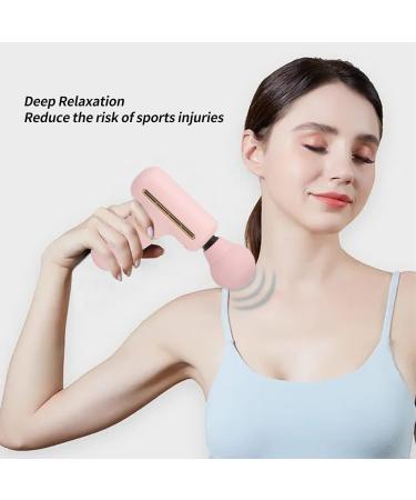 HOKZYHOUSE Mini Muscle Percussion Massager - Portable 4 Speed Vibration for Deep Relaxation | Ideal for Athletes (Pink) - International Shipping Available - Buy Online on GoSupps.com