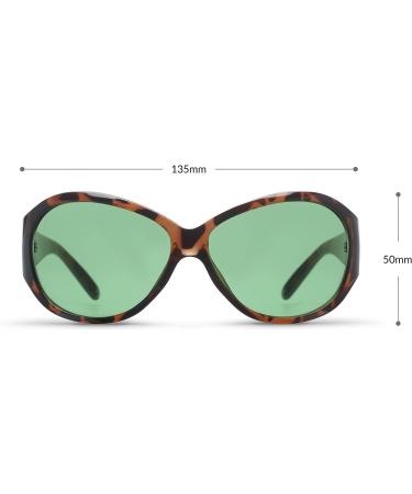 MigraLens PurFect Migraine Relief Glasses for Women - Green Lenses, Tortoiseshell Brown - Ideal for Outdoors and Digital Screens - Buy Online on GoSupps.com