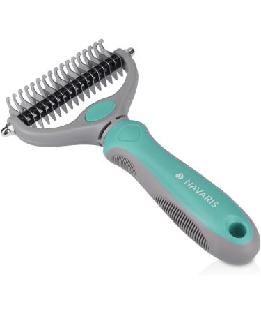 Navaris Pet Fur Dematting Comb - Undercoat Remover and Deshedding Tool for Dogs and Cats - Suitable for Small to Large Pets - Long or Short Hair - Style 2 - Buy Online on GoSupps.com