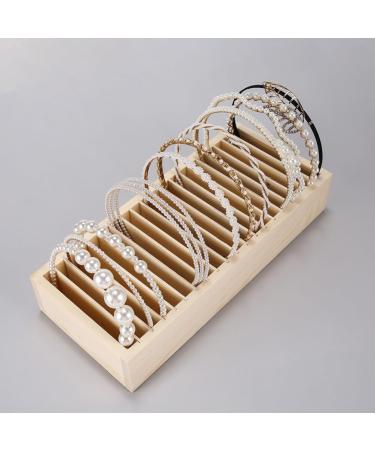 Lurrose Hair Tire Organizer | Standing Wooden Headband Rack & Box Divider | International Shipping Available - Buy Online on GoSupps.com