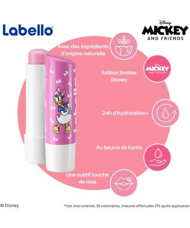 LABELLO Soft Ros Daisy Duck Limited Edition Disney (1 x 5.5 ml) Moisturizing Pearlescent Lip Stick for Kids Lip Balm - Buy Online on GoSupps.com