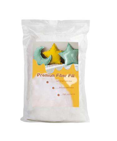 kgxulr Premium Fiber Fill, 200g/7.05oz Polyester Fiber Fill, High Resilience Fill Fiber, Fluff Stuffing Fiber, Filling Material for Small Dolls DIY, Pillow Stuffing, Cushion Stuffing (200g)