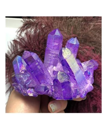 Aura Crystal Cluster Purple Angel Aura Titanium Quartz Crystal Specimen Minerals s Stone Crystal Reiki