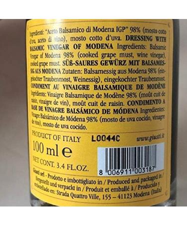  Giuseppe Giusti Tris Giusti Modena Balsamic Vinegar - Classic Riccardo Giusti Quarto Centenario 100 ml x 3 - Buy Online on GoSupps.com
