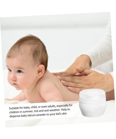 Mikinona 2 ensembles Bo te Poudre pour Houppette Douce de Blanc et Rose Distributeur Pratique pour Poudre Portable et Adapt Aux Soins D licats Peau Infantile - Buy Online on GoSupps.com