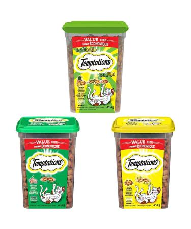 Temptations Mix-Ups Cat Treats Catnip & Temptations Cat Treats Seafood Medley Flavour 454g Tub & Temptations Cat Treats Tasty Chicken Flavour 454g Tub Cat Treats+ Seafood Medley+ CHICKEN Catnip 454 g (Pack of 1)