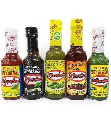 El Yucateco Hot Sauce 120ml - 5 Pack Bundle