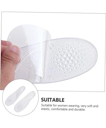 NOLITOY Gel Insoles - Transparent Shoe Pads for Comfort & Foot Odor Relief | Anti-Slip Massaging Insoles for Women - Buy Online on GoSupps.com