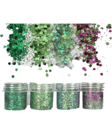 Chunky Make-Up Glitter Sequin Set | Face Nails Eyes & Hair Decor | Ideal for Music Festivals & Parties - Buy Online on GoSupps.com