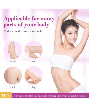 Crystal Hair Eraser Nano Remover - Painless Exfoliation for Men and Women - Magic Hair Removal Tool - Silver Rose - Buy Online on GoSupps.com