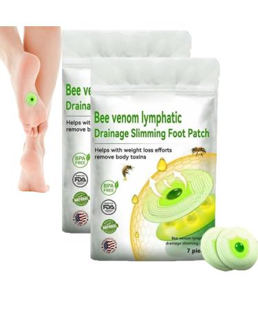 LUKMLCA Bee Venom Foot Patch LUKMLCA Foot Care Patch Effective Feet Health Patches for Foot and Body Care Foot Pads for Sleep Better & Relieve Stress Reduce Body Accumulation (2PCS)