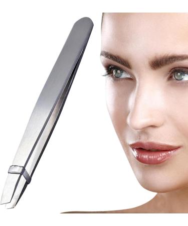Premium Stainless Steel Eyebrow Tweezers | Precision Hair Removal with Beveled Tips - Multi-Purpose Face Tweezers - Buy Online on GoSupps.com